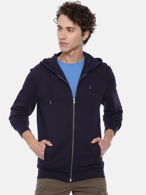 

Breakbounce Men Purple Printed Hooded Sweatshirt