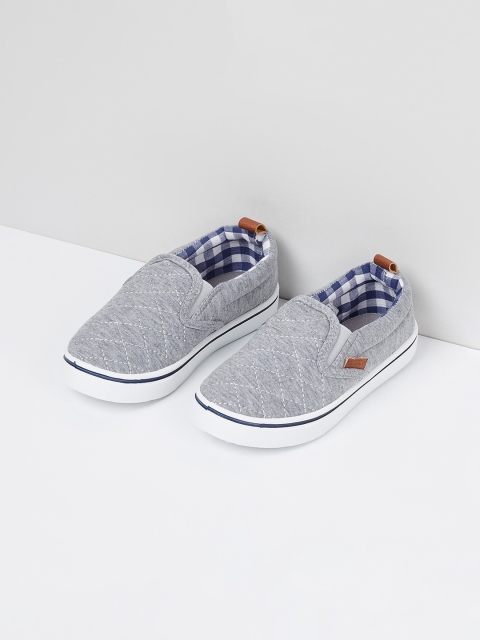 

max Boys Grey Slip-On Sneakers