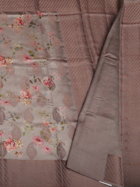 

Pothys Grey Woven Design Pure Georgette Saree