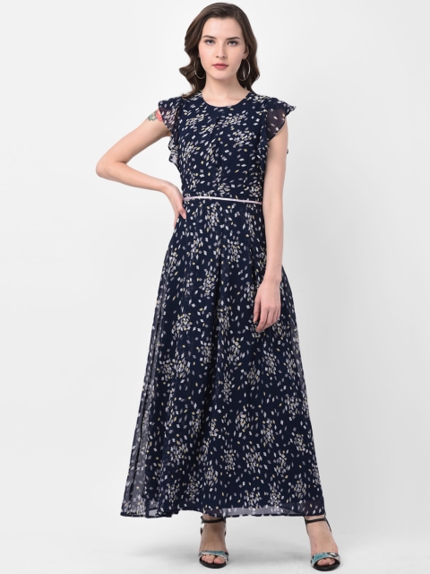

Latin Quarters Women Blue Printed Maxi Dress