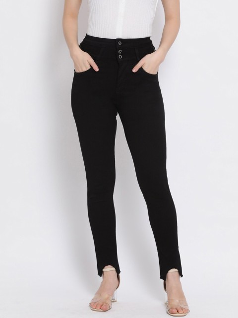 

Code 61 Women Black Skinny Fit High-Rise Clean Look Stretchable Jeans