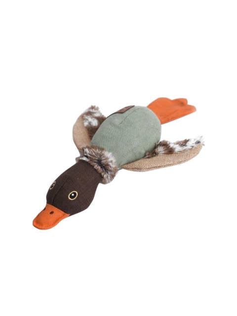 

Heads Up For Tails Jungle Duckie Dog Toy Made from Recycled Cotton, Multi