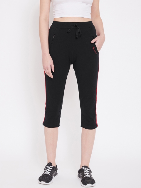 C9 AIRWEAR Women Black Solid Slim Fit Capris