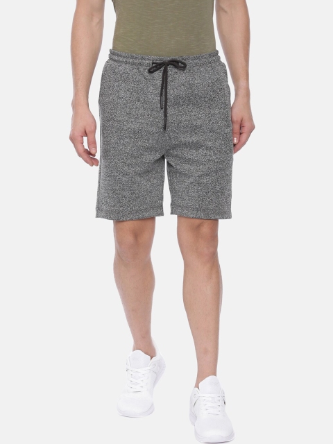 

Breakbounce Men Grey Solid Slim Fit Sports Shorts