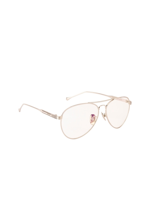 

Ted Smith Unisex UV Protected Lens Aviator Sunglasses TS-746S_C9A, Transparent