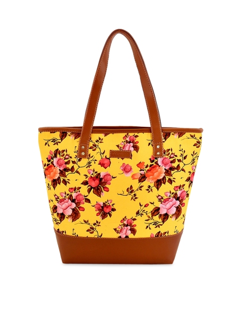 

Lychee bags Yellow & Brown Printed Shoulder Bag