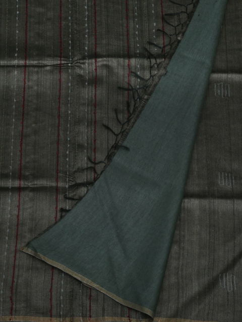 

Pothys Grey Woven Design Jute Silk Saree