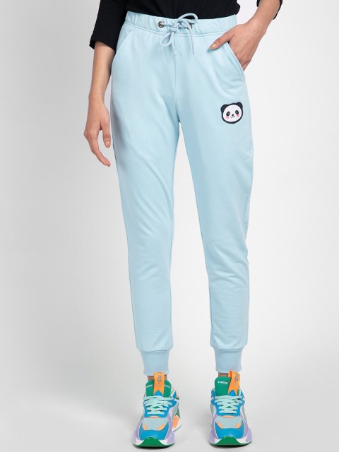 

Bewakoof Women Blue Solid Track Pants