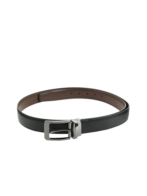 

WINSOME DEAL Men Black Reversible Textured Belt