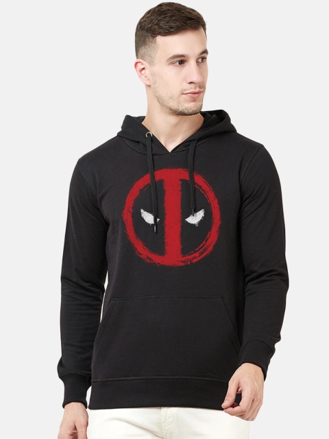 

Free Authority Men Black & Red Deadpool Printed Hooded Pullover Sweatshirt