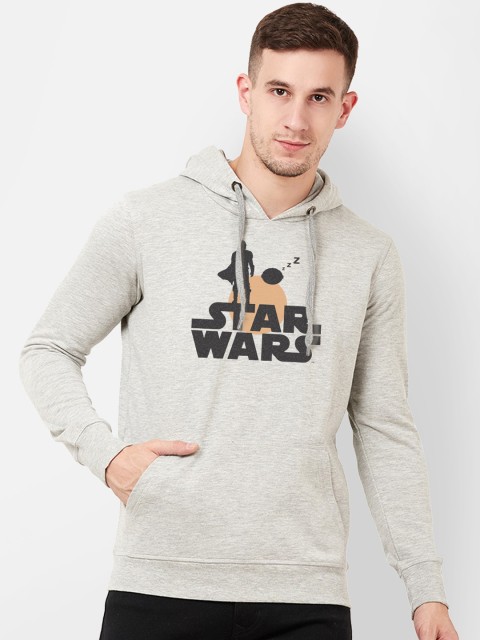 

Free Authority Men Grey Star Wars Printed Hooded Sweatshirt