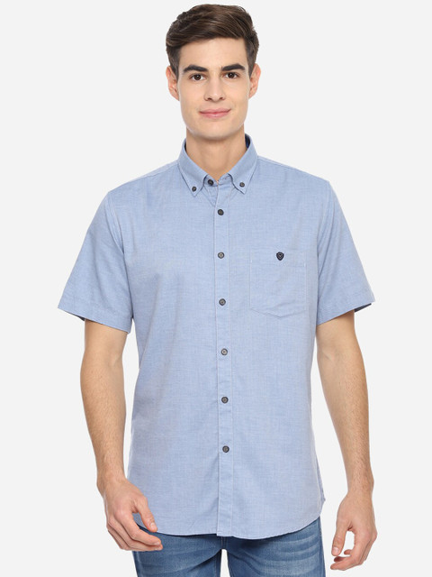 

Van Heusen Sport Men Blue Slim Fit Solid Casual Shirt