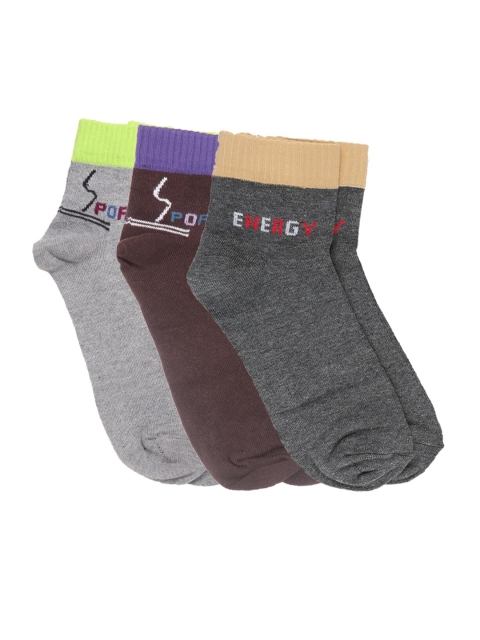 

Dollar Men Pack Of 3 Assorted Ankle-Length Socks