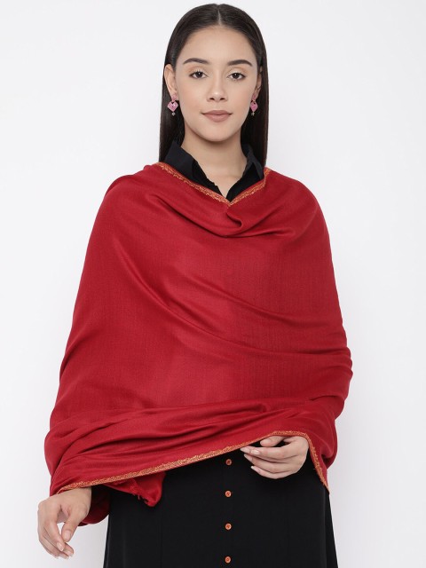 

Pashmoda Women Red & Orange Hand-Embroidered Shawl