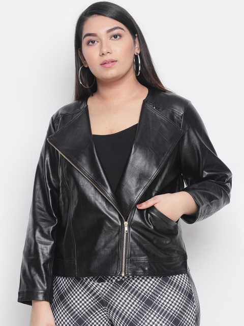 

Amydus Women Black Solid Bomber Jacket