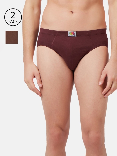 

Fruit of the loom Men Pack Of 2 Solid Hipster Briefs MHB01-2P-A2S9, Maroon