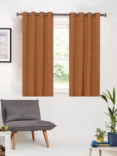 

SHIVANAA HOMES Brown Single Black Out Curtain