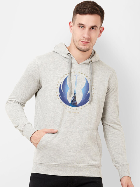 

Free Authority Men Grey & Blue Star Wars Printed Hooded Pullover Sweatshirt
