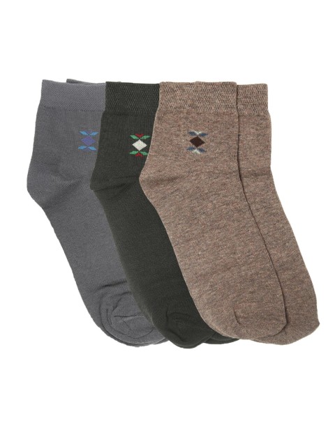 

Dollar Men Pack Of 3 Assorted Ankle-Length Socks