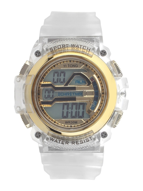 

Fantasy World Unisex Kids Gold-Toned & Grey Digital Watch