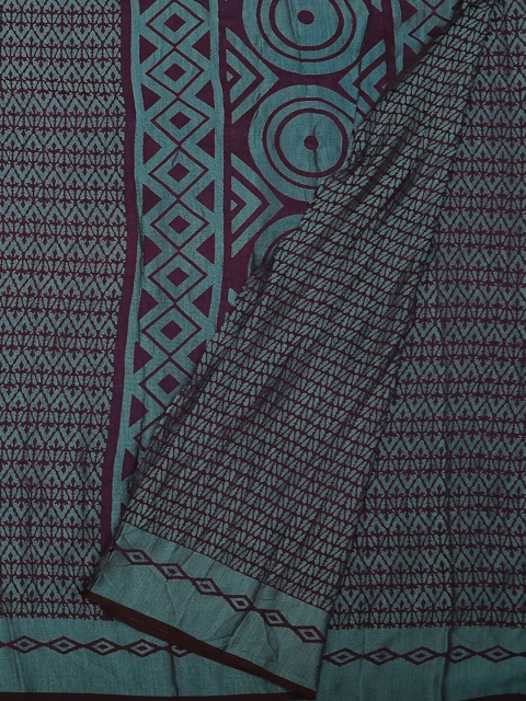 

Pothys Grey & Blue Brasso Printed Saree