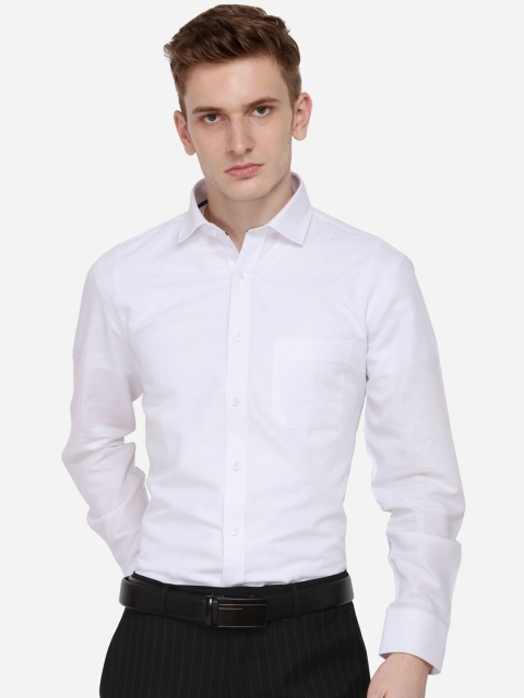 

Greenfibre Men White Regular Fit Solid Formal Shirt