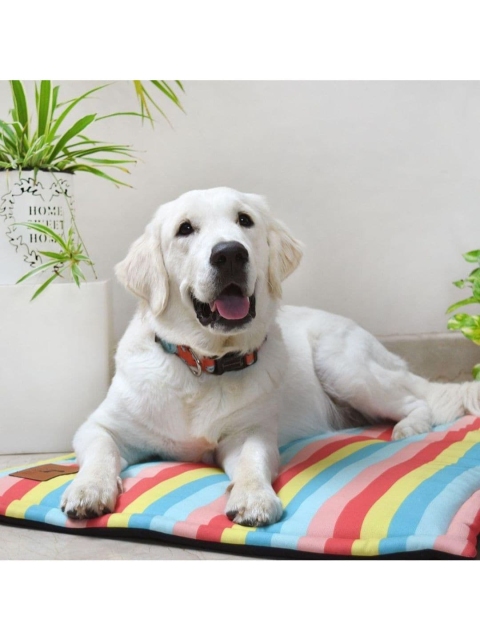 

Heads Up For Tails Multicoloured Striped Dog Mat, Multi