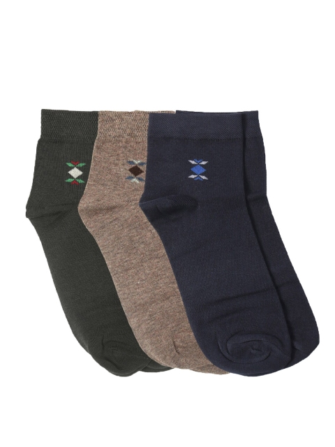 

Dollar Men Pack Of 3 Assorted Ankle-Length Socks