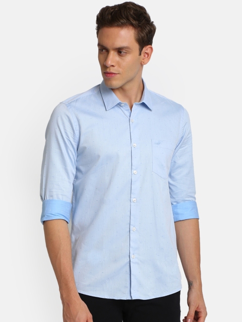 

Crocodile Men Blue Classic Slim Fit Solid Casual Shirt