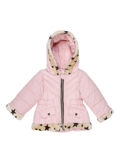 

The Sandbox Clothing Co. Girls Pink Solid Windcheater Parka