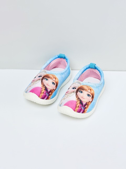

max Girls Blue Disney Frozen Print Slip-On Sneakers
