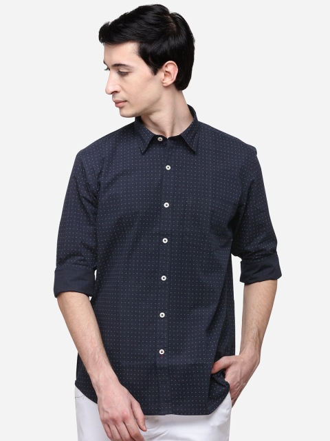 

Greenfibre Men Black Slim Fit Printed Casual Shirt