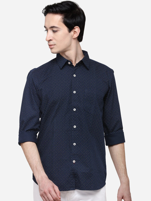 

Greenfibre Men Blue Regular Fit Printed Casual Shirt