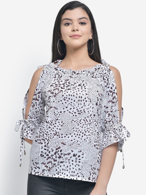 

Texco Women Off-White Printed Top