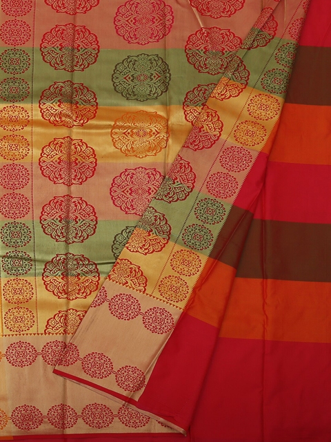 

Pothys Multicoloured Woven Design Butter Silk Saree, Multi