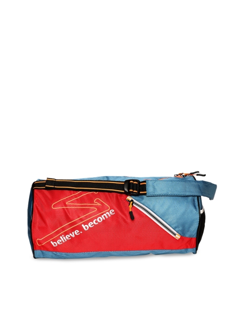 

SG Unisex Blue & Red Colourblocked Gym Duffel Bag