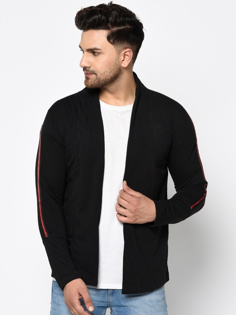 

Rigo Men Black Solid Open Front Shrug