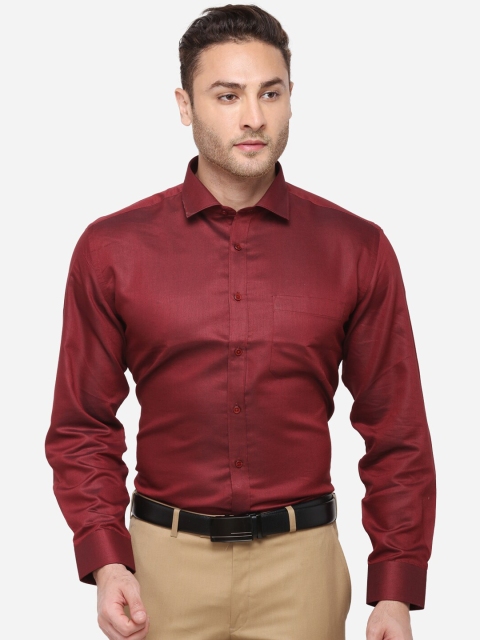 

Greenfibre Men Maroon Regular Fit Solid Formal Shirt