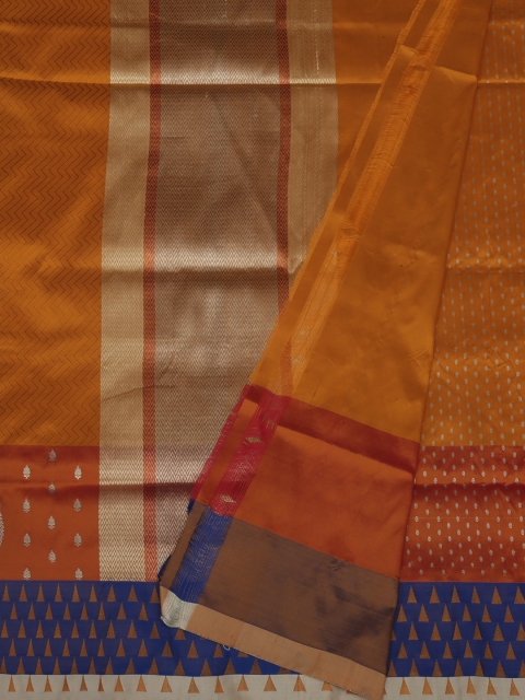 

Pothys Mustard Solid Pure Silk Saree