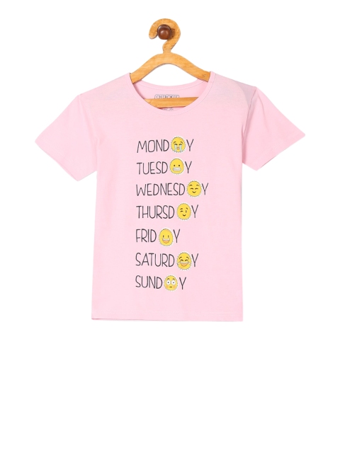 

Cherokee Girls Pink Printed Round Neck T-shirt