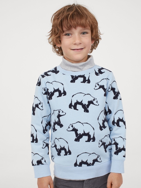 

H&M Boys Blue Printed Sweatshirt