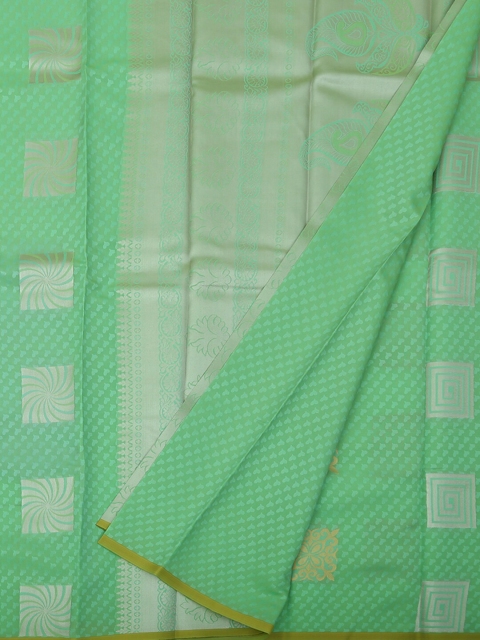 

Pothys Green & Silver-Toned Art Silk Woven Design Saree