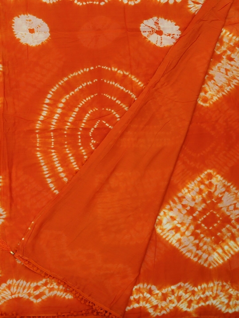 

Pothys Orange & Off-White Pure Cotton Printed Saree