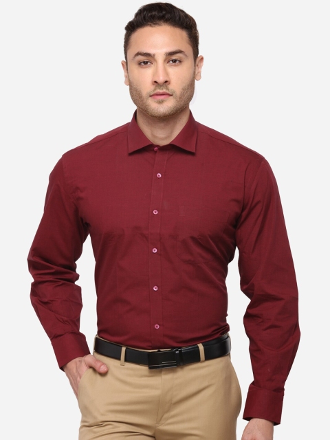 

Greenfibre Men Maroon Regular Fit Solid Formal Shirt