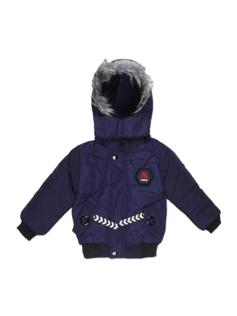 

The Sandbox Clothing Co. Boys Navy Blue Printed Windcheater Bomber