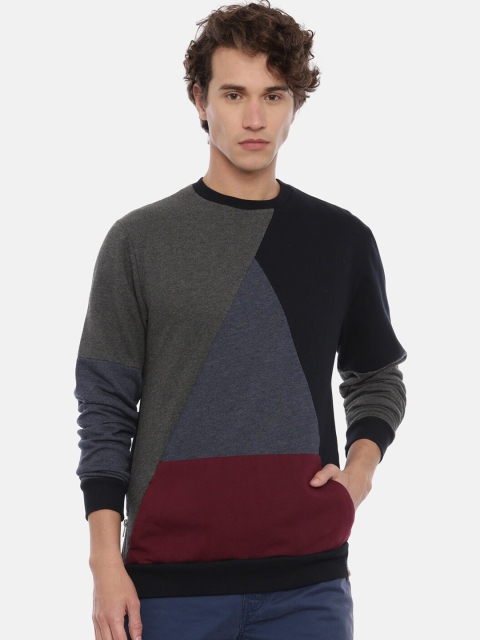 

Breakbounce Men Multicoloured Colourblocked Sweatshirt, Multi