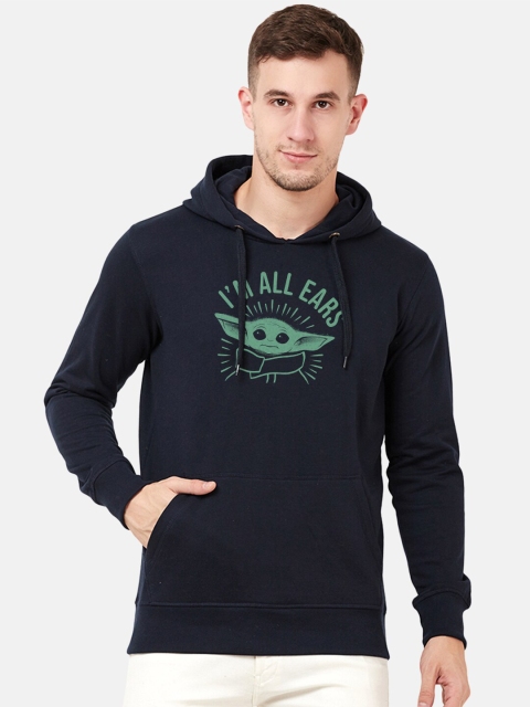 

Free Authority Men Navy Blue & Green Star Wars Printed Hooded Pullover Sweatshirt