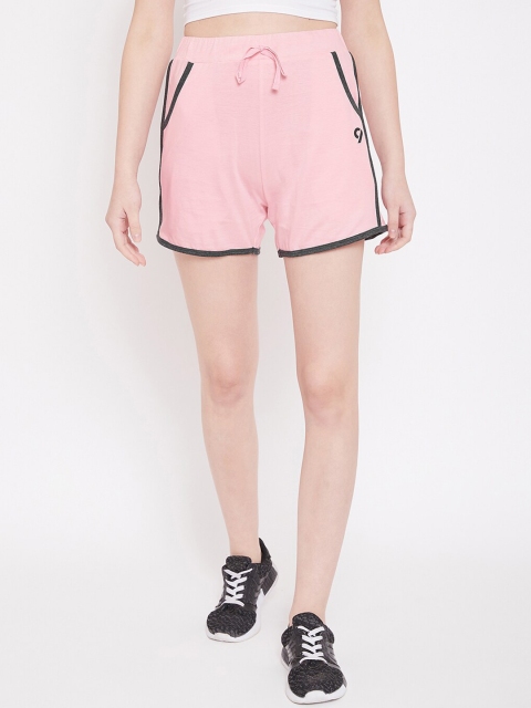 

C9 Women Pink Solid Slim Fit Sports Shorts