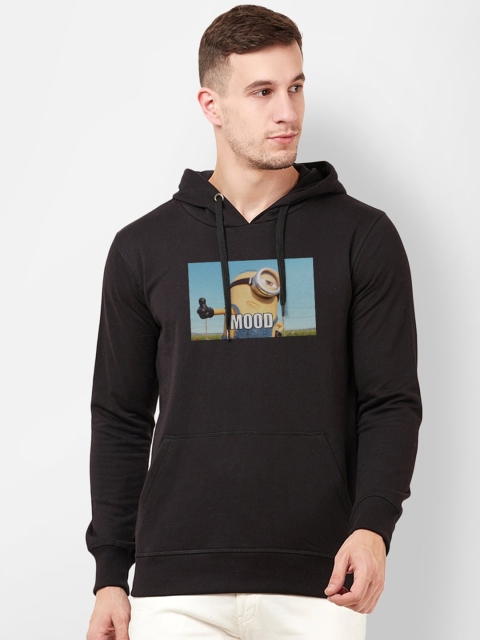 

Free Authority Men Black & Blue Minion Printed Hooded Sweatshirt