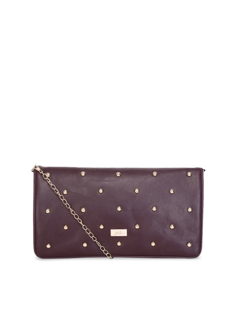 

yelloe Burgundy Embellished Sling Bag
